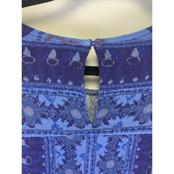 Soft Surroundings Sitarra Dress Aria Blue Long Sleeve Midi Stretch Womens Small - Picture 8 of 12